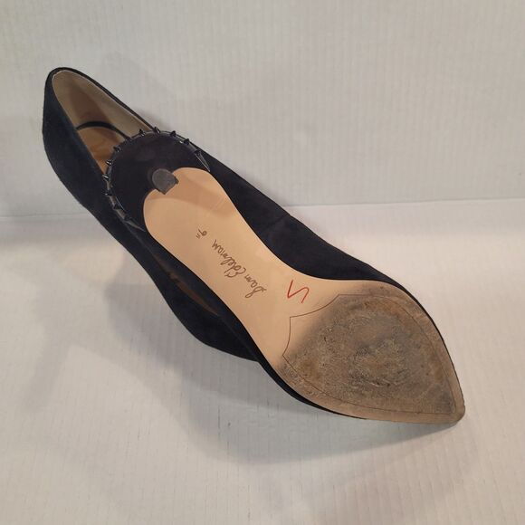 Sam Edelman Tonia Black Suede Leather Spikes Heels Size 9.5M Pointed Toe Pump - Picture 9 of 9